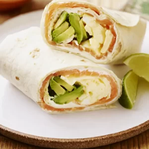 Super smoked salmon burrito
